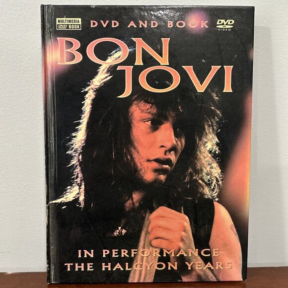 BON JOVI IN PERFORMANCE THE HALCYON YEARS FOOTAGE DVD BOOK - Picture 1 of 9